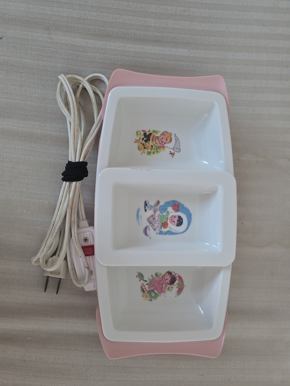 Vintage GE Pink Heat 'N Serve Baby Food Warmer Model BA2D3 with Removable Tray